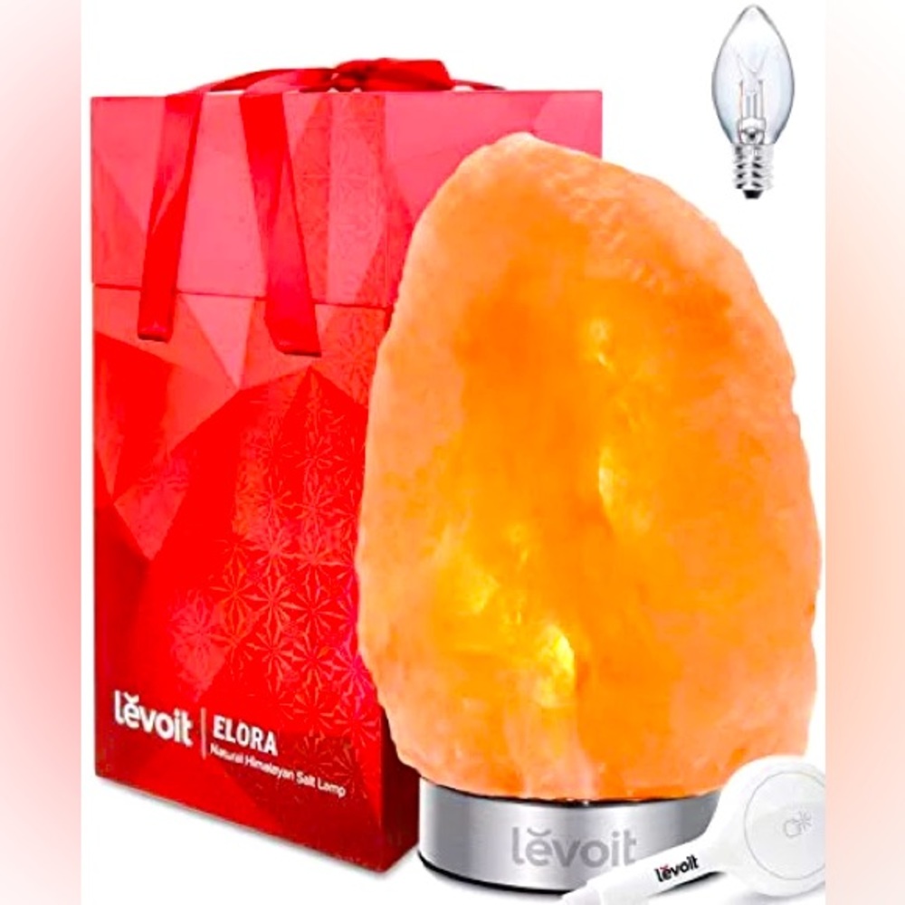 Levoit Himalayan Salt Lamp with dimmer light control. In original packaging